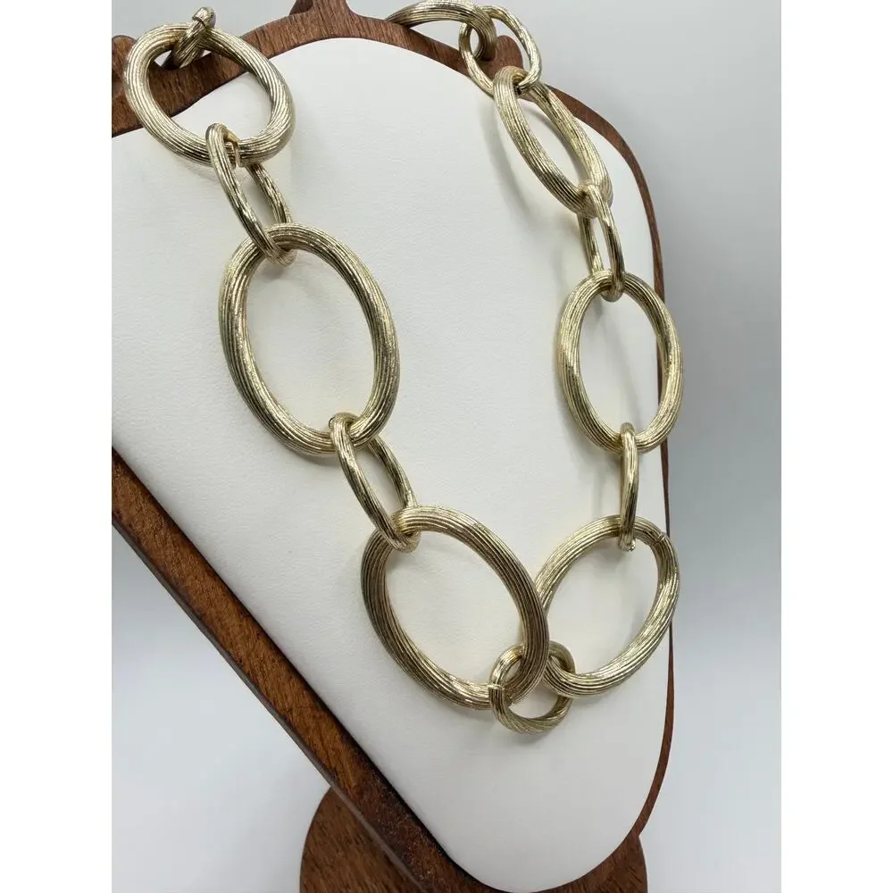Gold Link Necklace Set – 2 Pc Statement Chains
